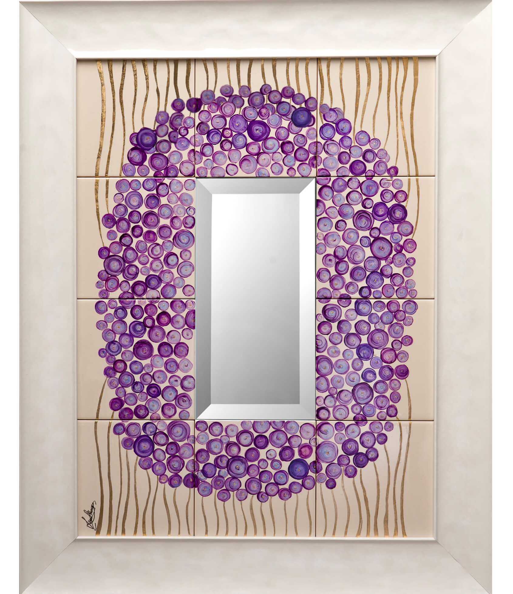 Lake of forget-me-nots, ceramic, paint