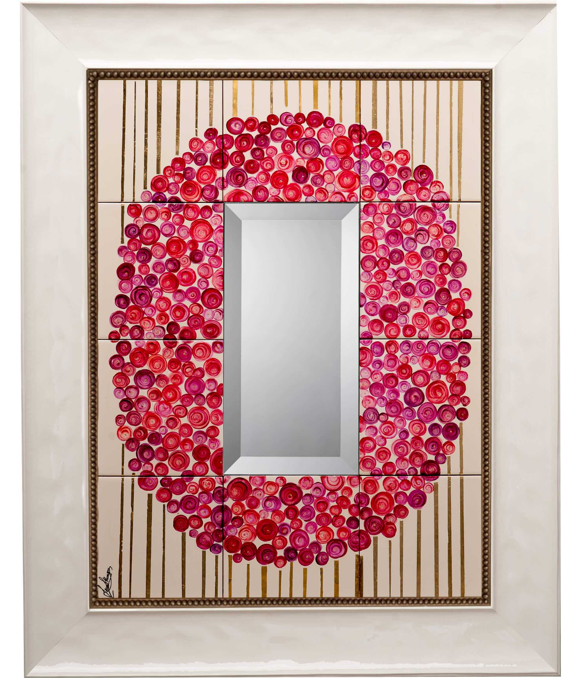 Lake of roses, ceramic paint