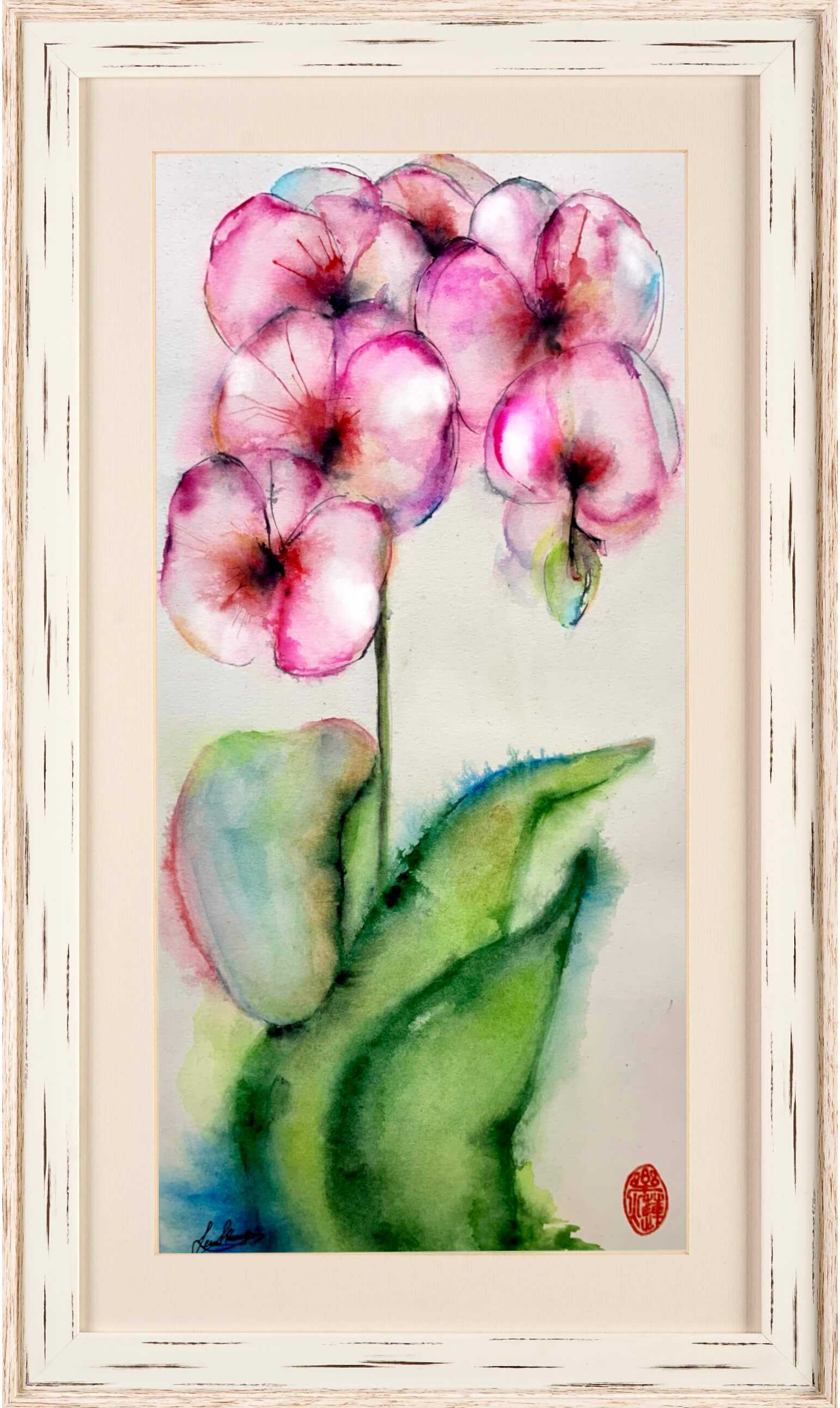 Orchid, Original watercolour painting