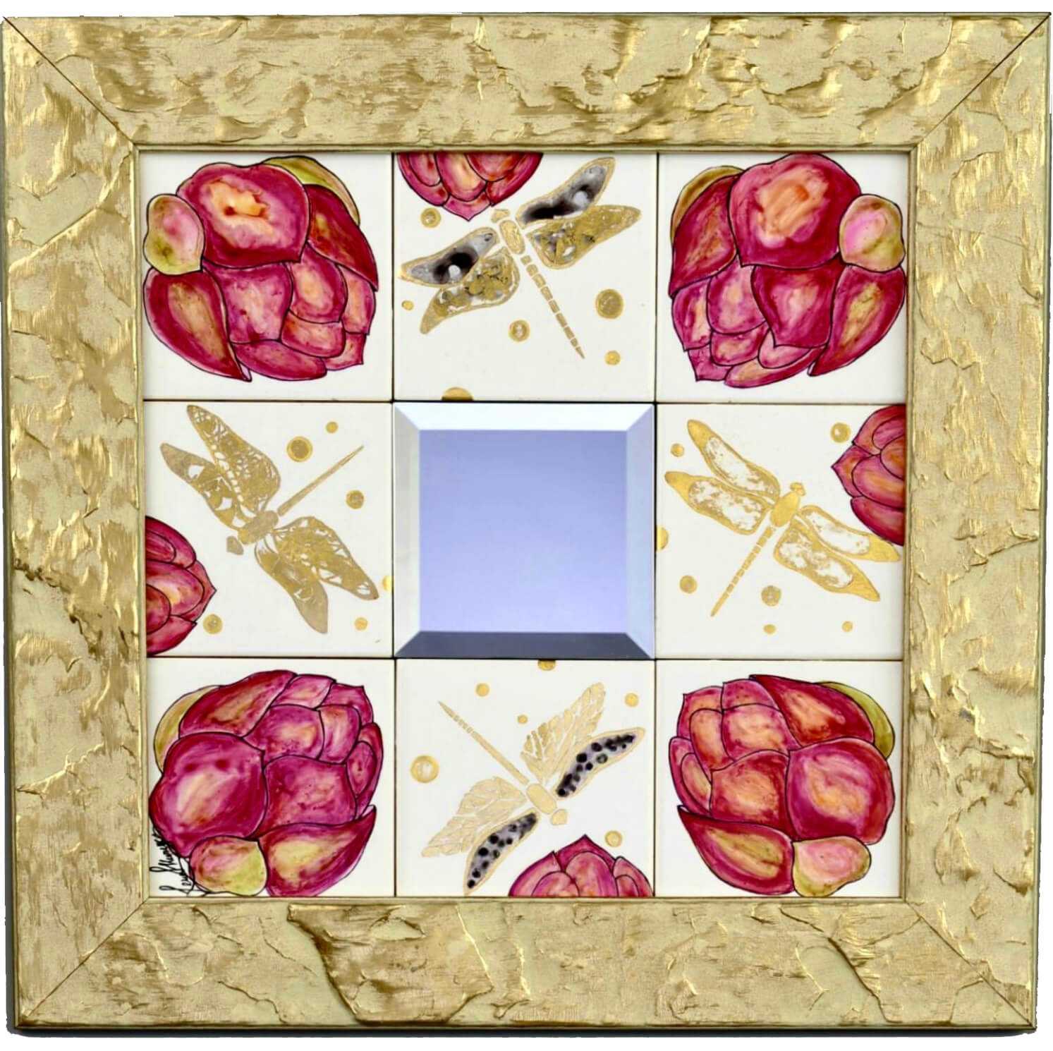 Dragonfly dance, ceramic, paint