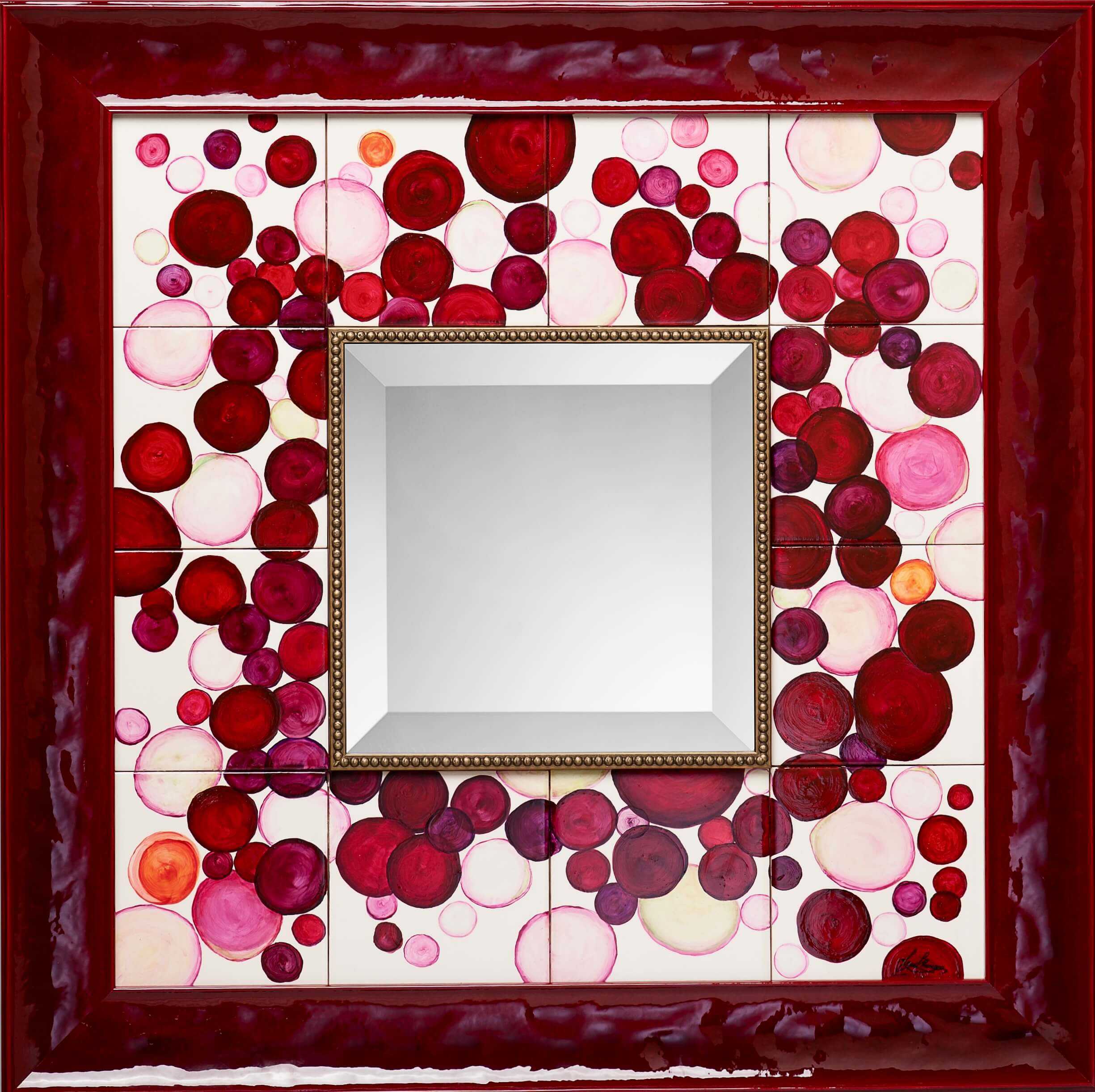 Lake of rose petals, ceramic paint